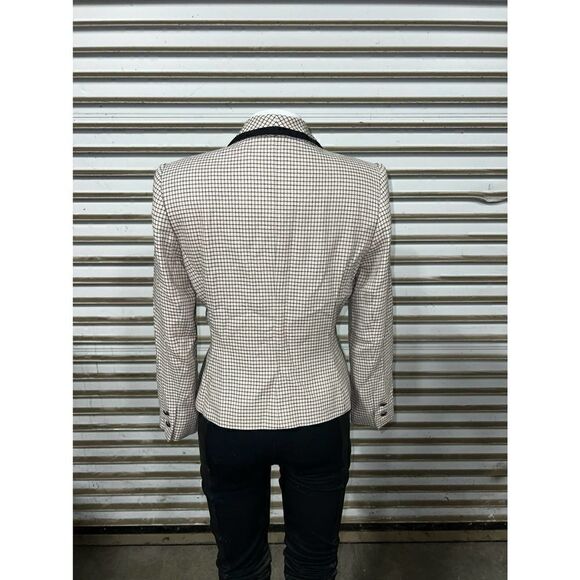 Vtg Kasper A.S.L. jacket career checked button up long sleeve - Picture 3 of 10